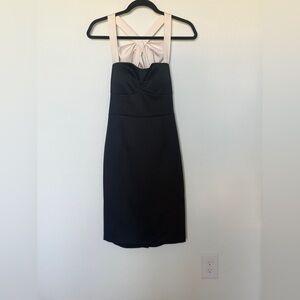 Cynthia Rowley Black Dress with Cream Satin Straps